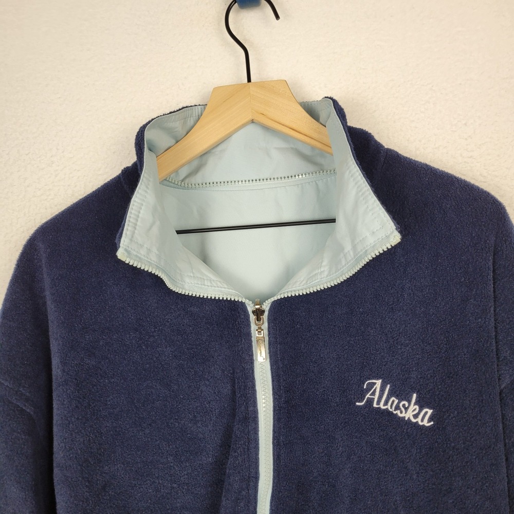 VTG Cheneral Alaska Reversible Jacket M Blue Fleece Lined Gorpcore Retro 90s‎